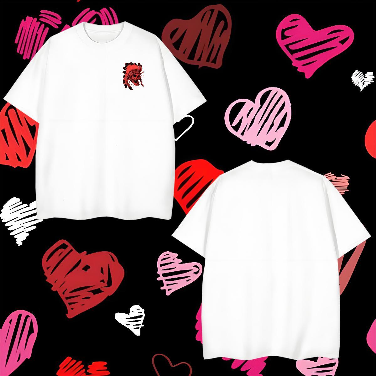 Custom scary Men Clothes T-Shirt 100% Cotton 230g Mens T Shirts Graphic Street Wear Breathable Soft Cool Polos