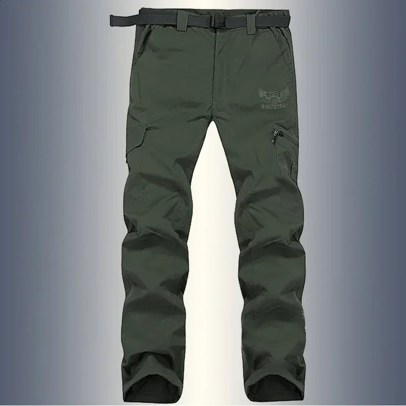 Summer mens tactical elastic fast and lightweight cargo runner work clothes dry military breathable casual waterproof pants 240821