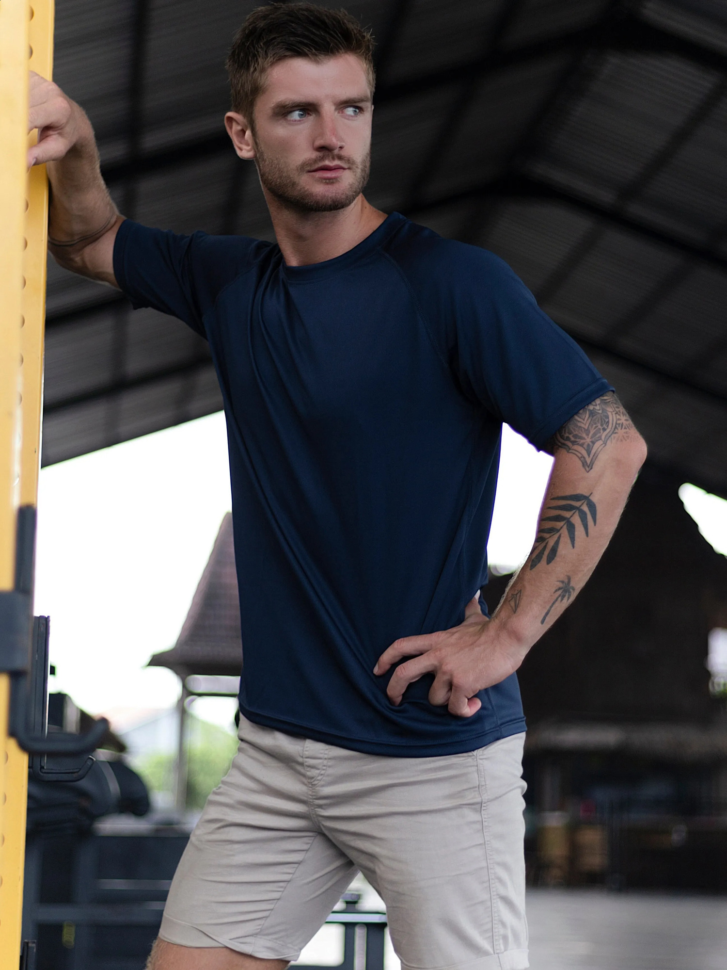 ZengVee 3Pack Mens Running Shirt Sports Top Fitness Crew Neck Breathable Tshirt 240821