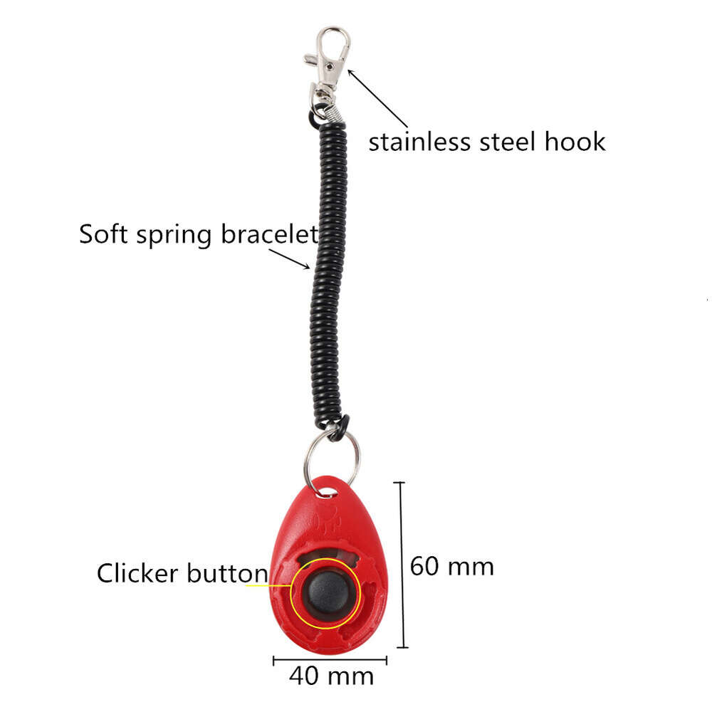 Training Clicker Pet Cat Plastic New Dogs Click Trainer Aid Tools Adjustable Wrist Strap Sound Key Chain Dog Supplies