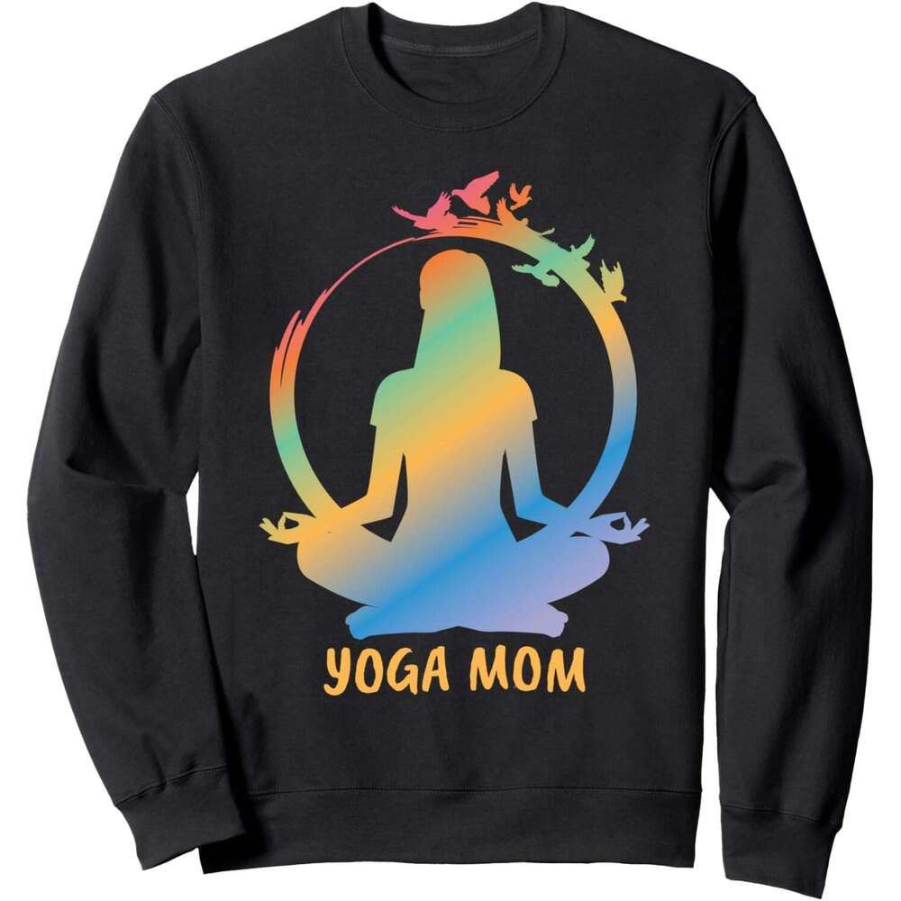 Long Sleeve Shirts for Men sweatshirt Peaceful Yoga Mom Meditation Day Gift Sweatshirt T shirt Tee Streetwear Casual tops clothes