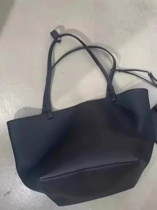 Womens ner office handbag genuine leather large capacity cowskin business gray black 240820