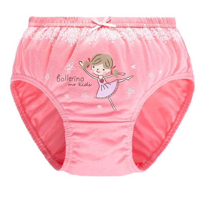 4 Pcs/Lot Girls Underwear Cotton Children Underwear Dancing Ballet Princess Panties For Girls Soft Breathable Girls Briefs 2-14T Y240821