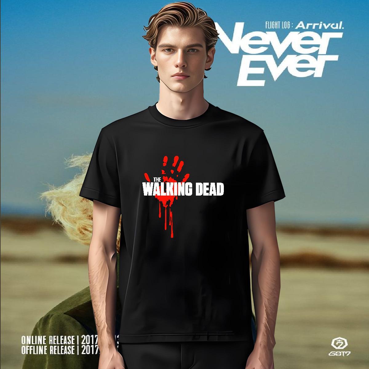 Casual New Men Tees 230g Pure Cotton Daily Outfit scary Breathable Crew Neck Mens T Shirts High Quality DIY Printed Wear