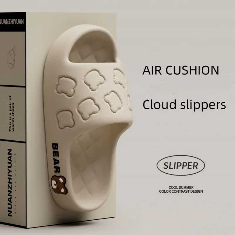 Summer Slippers Couple Cute Cartoon Printing Soft Sole Indoor Sandals Women Men Non-slip Outdoor Beach Shoes for Female Male CL240806