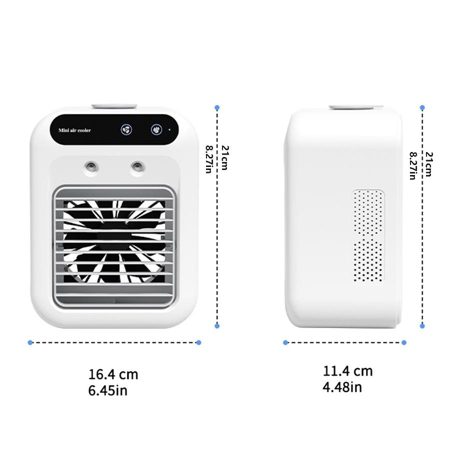 Spray desktop air conditioner fan, two-speed wind mode, 500ml large capacity water tank, spray humidification