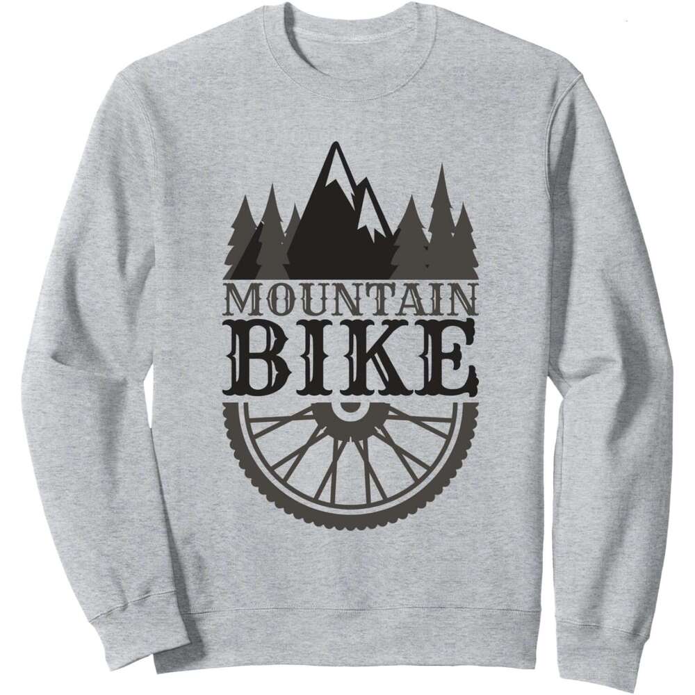 Long Sleeve Shirts for Men sweatshirt Bike Mountain Outdoor Landscape Bikers Sweatshirt T shirt Tee Streetwear Casual tops clothes