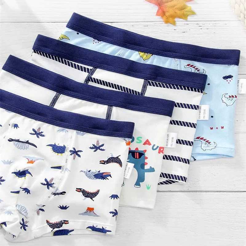 2Pc/Lot Boys Panties Cotton Boxer Shorts Briefs Kids Children Clothes Underpants 110-160 Y240821