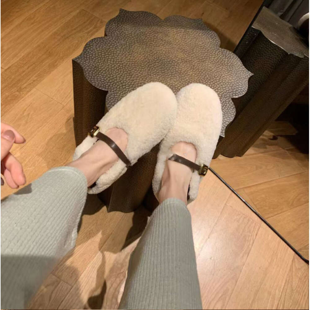 Ddmysports Maomao Welfare Style Grape Mom S Versatile Round Ead Casual Outwear With Fur Single Shoes For Women In Autumn And Winter OUTDOOR