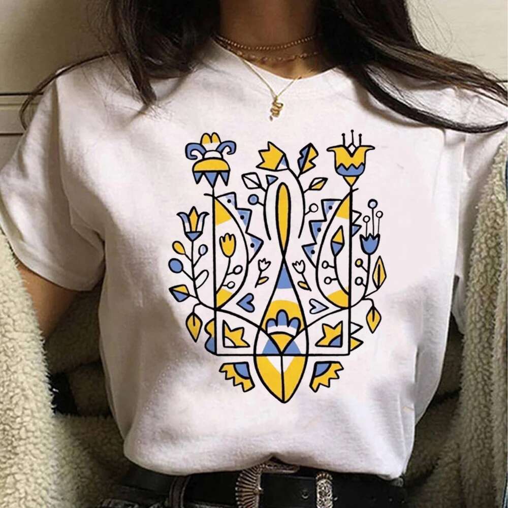 Ukraine Ukraini Flag T-Shirts Women Graphic Tshirts Summer Top Tees Girl Japanese Comic Funny T Shirts Clothes