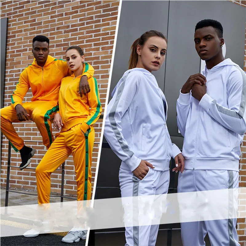 Sportswear Suit Fashion Casual Hooded Adult Mens And Womens Sportswear Outdoor Windproof Sports Suit Running Suit For Womens 240821
