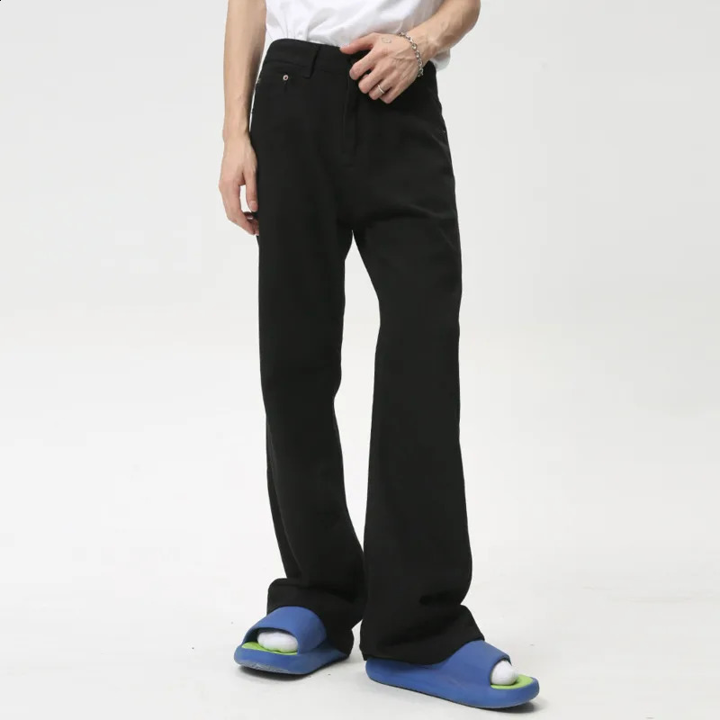 NOYMEI solid color clean fit slim boot-cut jean all-match autumn denim pants casual trendy american style WA4579 240821