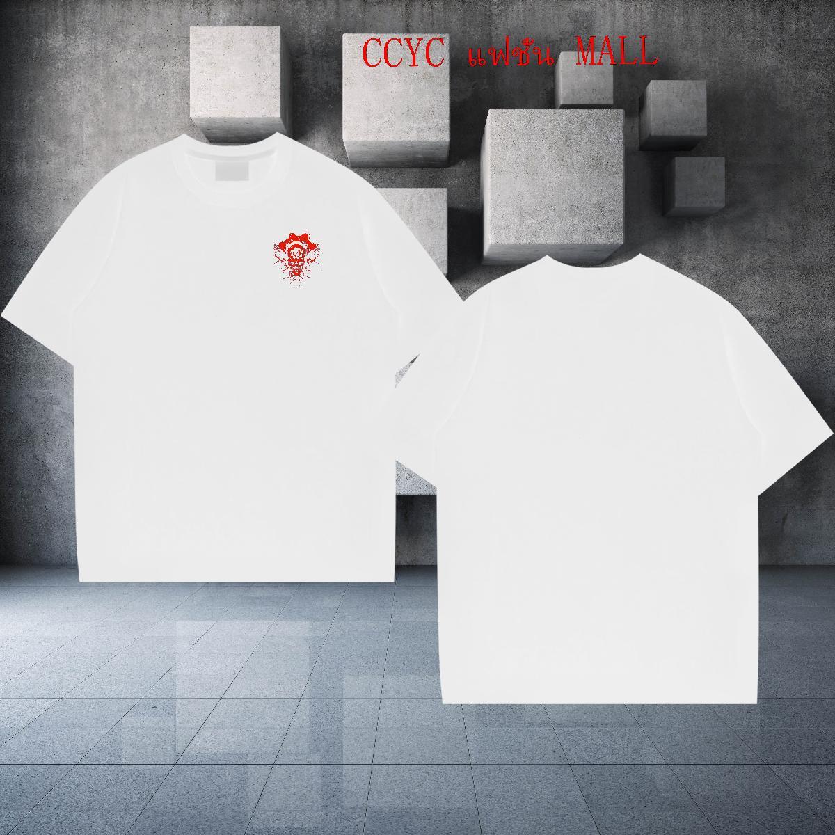 New Designer Men Tees 230g 100% Cotton Street scary O Neck Short Sleeves Mens T Shirts High Quality Black Oversized Tops
