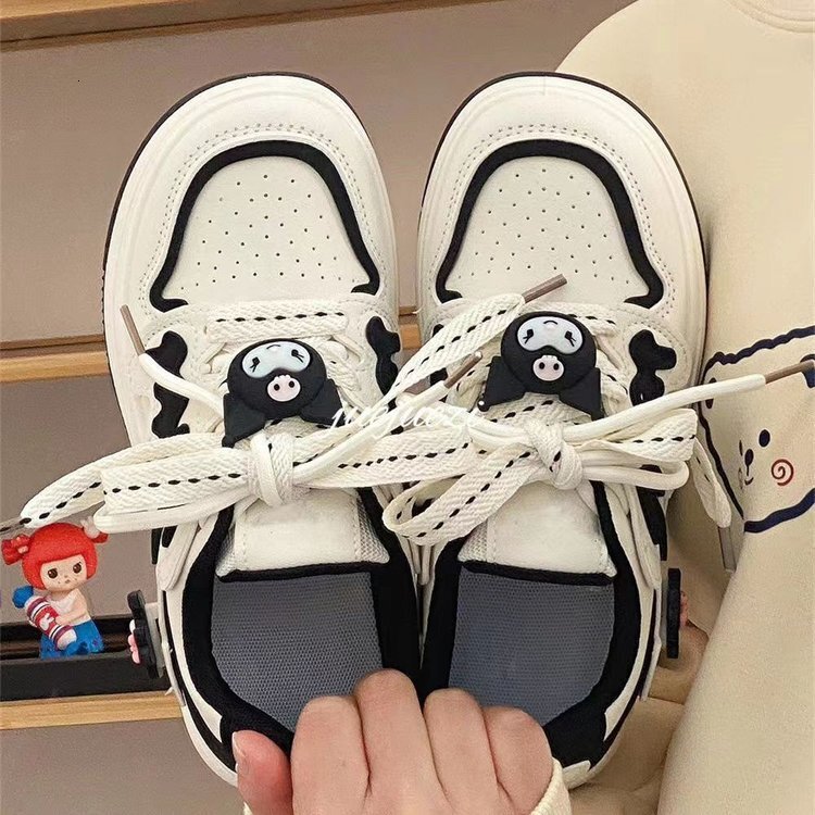 Ddmysports Kuromi Thick Bottom White For Women New Trendy And Versatile Ins Casual Sports Board Shoes OUTDOOR