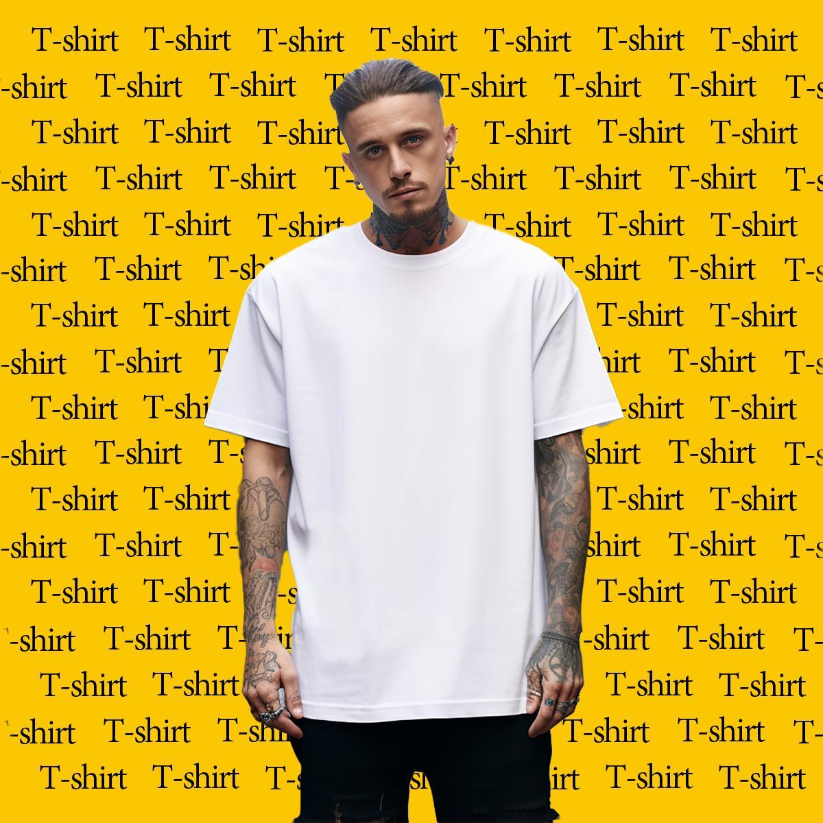Classic Casual Daily Wear Mens Tshirts heart Round Neck Short Sleeve 230g Pure Cotton T Shirts Men Free Shipping Floral Print Top Tees