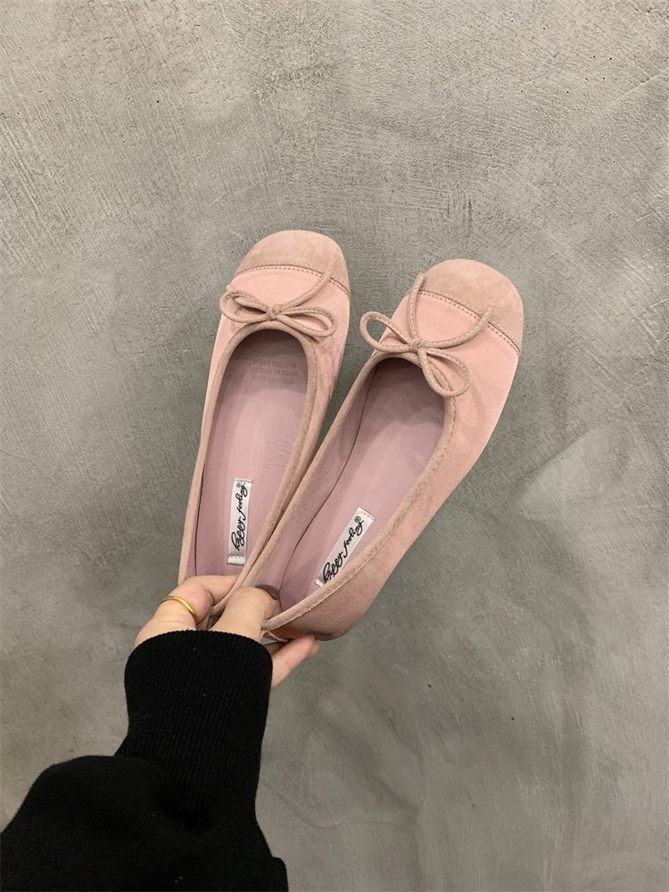 Ddmysports Evening Bow Flat French Single Shoe Soft Sole Grandma Gentle Women S Spring And Autumn Shallow Mouth Scoop Shoes OUTDOOR