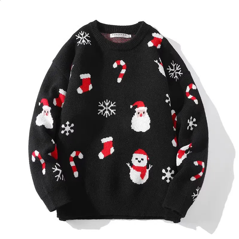 Mens Winter Sweater Christmas Knit Sweater For Men Fashion Mens Winter Pajamas Pullover Knitted Top Autumn 240821