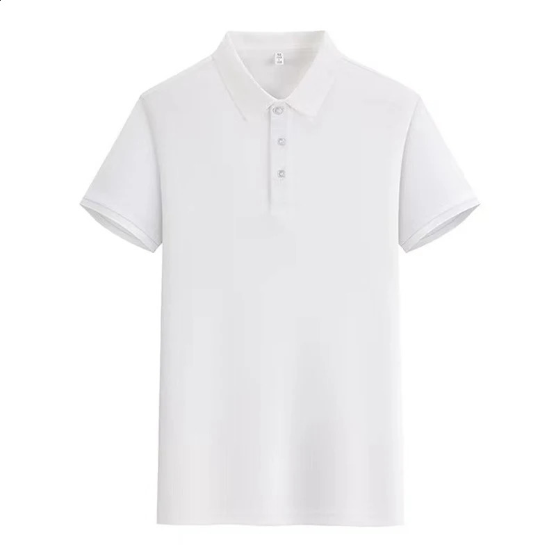 2024 Summer Mens Casual Top Fashion Short sleeved Button Polo Shirt 240821