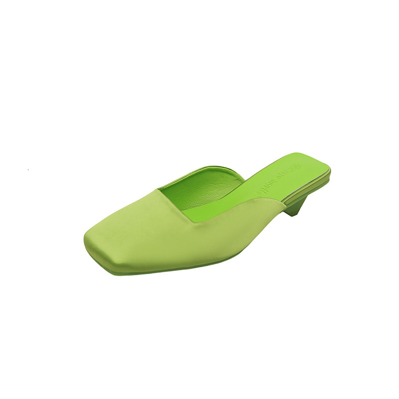 Ddmysports Suyin S Same Bass Style French Square Eaded Shallow Mouth Satin Triangle Eel Muller Cool Drag Women Summer New OUTDOOR