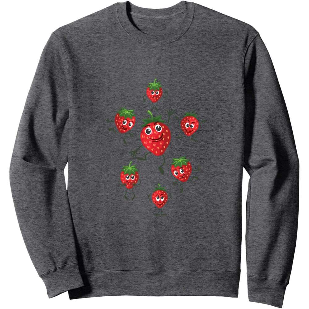 Long Sleeve Shirts For Men Sweatshirt Berries Strawberry Lover Funny Gift Sweatshirt T Shirt Graphic Tee Streetwear Casual Tops Clothes sweatshirts