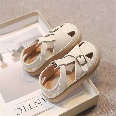 Childrens non slip soft bottom wear-resistant metal buckle sandals new casual sandals for boys and girls in the summer of 2024 W240821