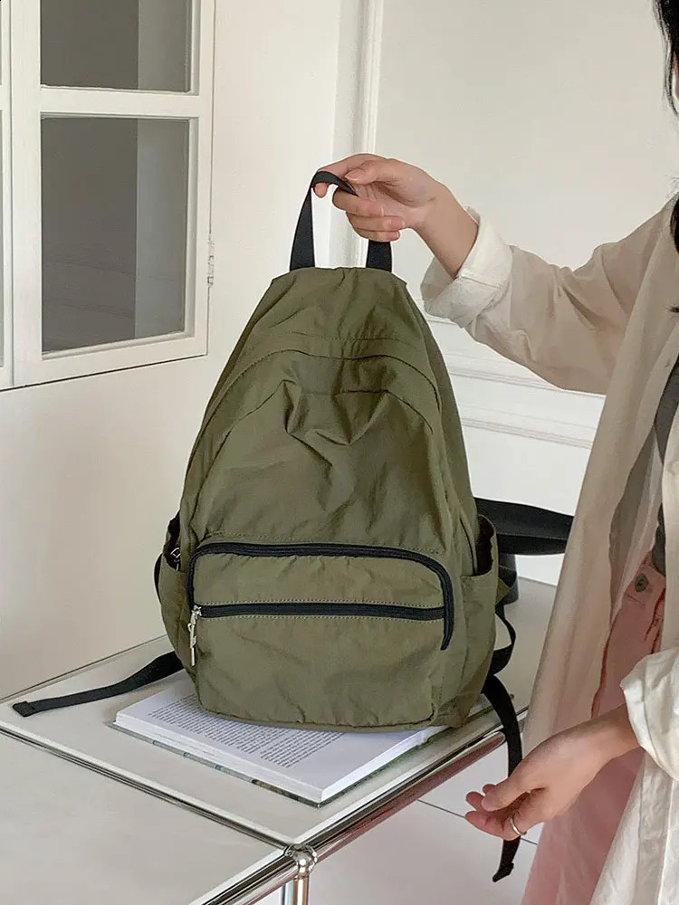 Waist womens backpack preparatory style nylon womens backpack niche design college womens travel girl backpack 240808