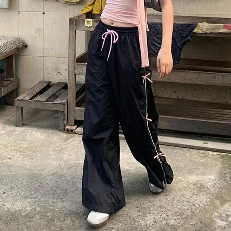 Summer Coquette Trashy Women Cargo Pant Sets Baggy Japanese 2000s Style Jorts Pantalones De Mujer Y2k Clothes Sweatpants Z260314