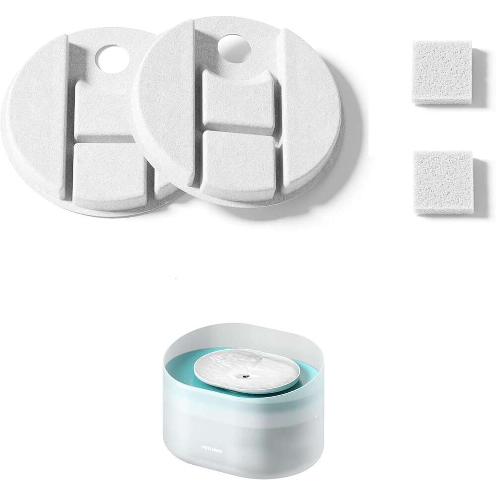 PETLIBRO Replacement Capsule Fountain PLWF008, 1 Month Set of Filters for Dog Water Dispensers, 2 Count Pack, White