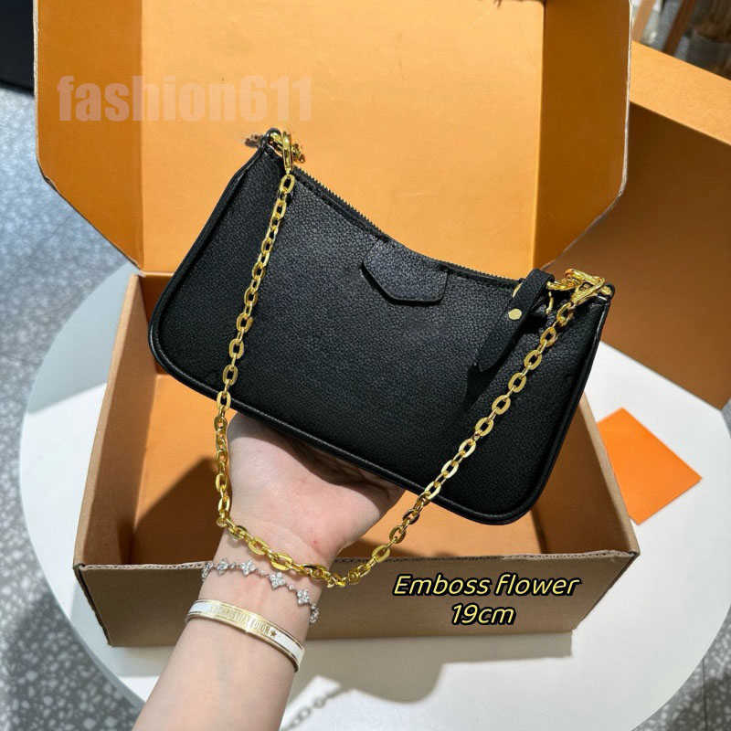 Designer Bag Women Crossbody Shoulder Bags Chain Wallet Lady Easy Pouch On Strap Purse Letters Embossed Flower Stripes Luxury Brand Handbags M81066 M80349