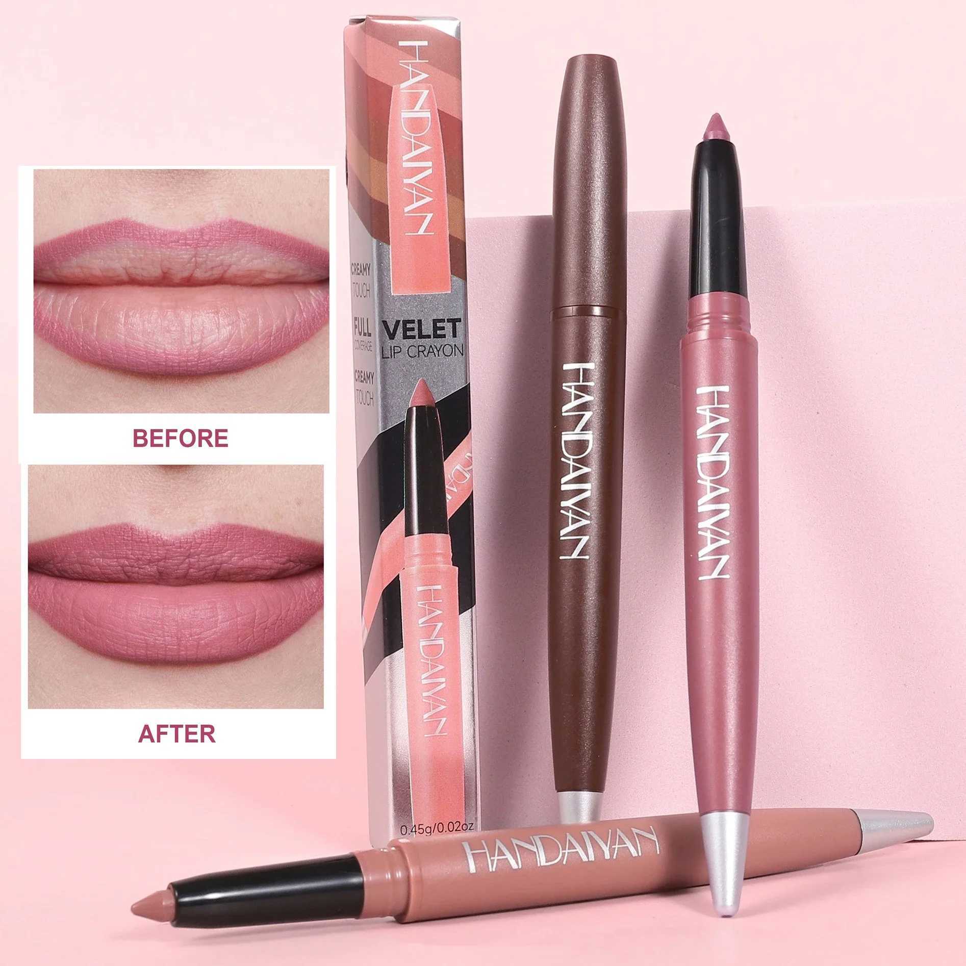 Matte Brown Lip Liner Crayon Contouring High Pigmented Lip Liner Pencil Long-lasting Waterproof Lip Shape Stick Makeup ToolXJ241209