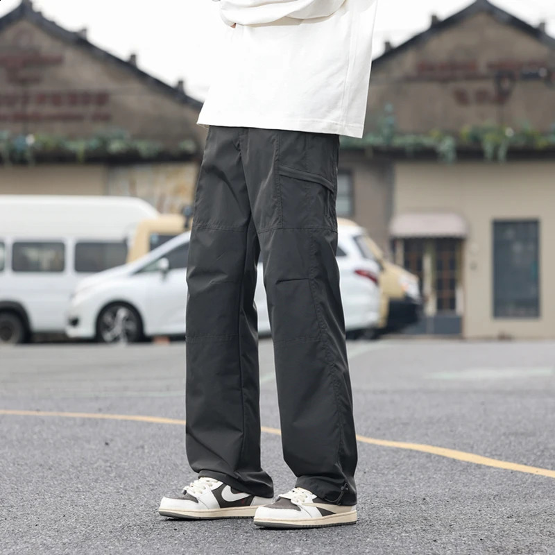 American Mens Mountain Waterproof Sports Work Pants Fashion and Leisure High Street Comfortable Loose Parachute 240821