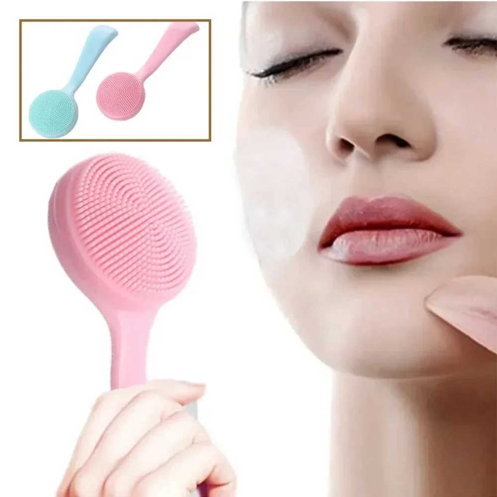 Soft Silicone Facial Cleansing Brush Facial Wash Face Scrub Deep Clean Brush Face Massage Clean Brush Beauty Skin Care Tools Y240821