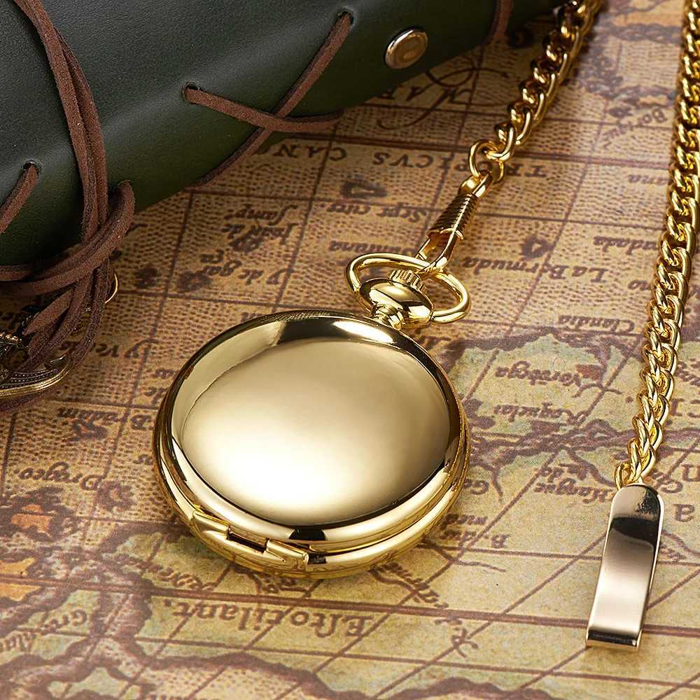 Luxury OYW hand wrapped mechanical silver mens pocket watch skeleton dial steel necklace chain pendant retro dress Fob watch W240820