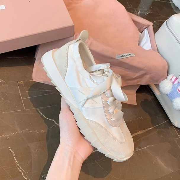 Ddmysports Grape Mom S Same Ballet Style Soft Bottom Spliced Ribbon Versatile Sports Forrest Gump Genuine Leather Casual Shoes For Women In Summer OUT