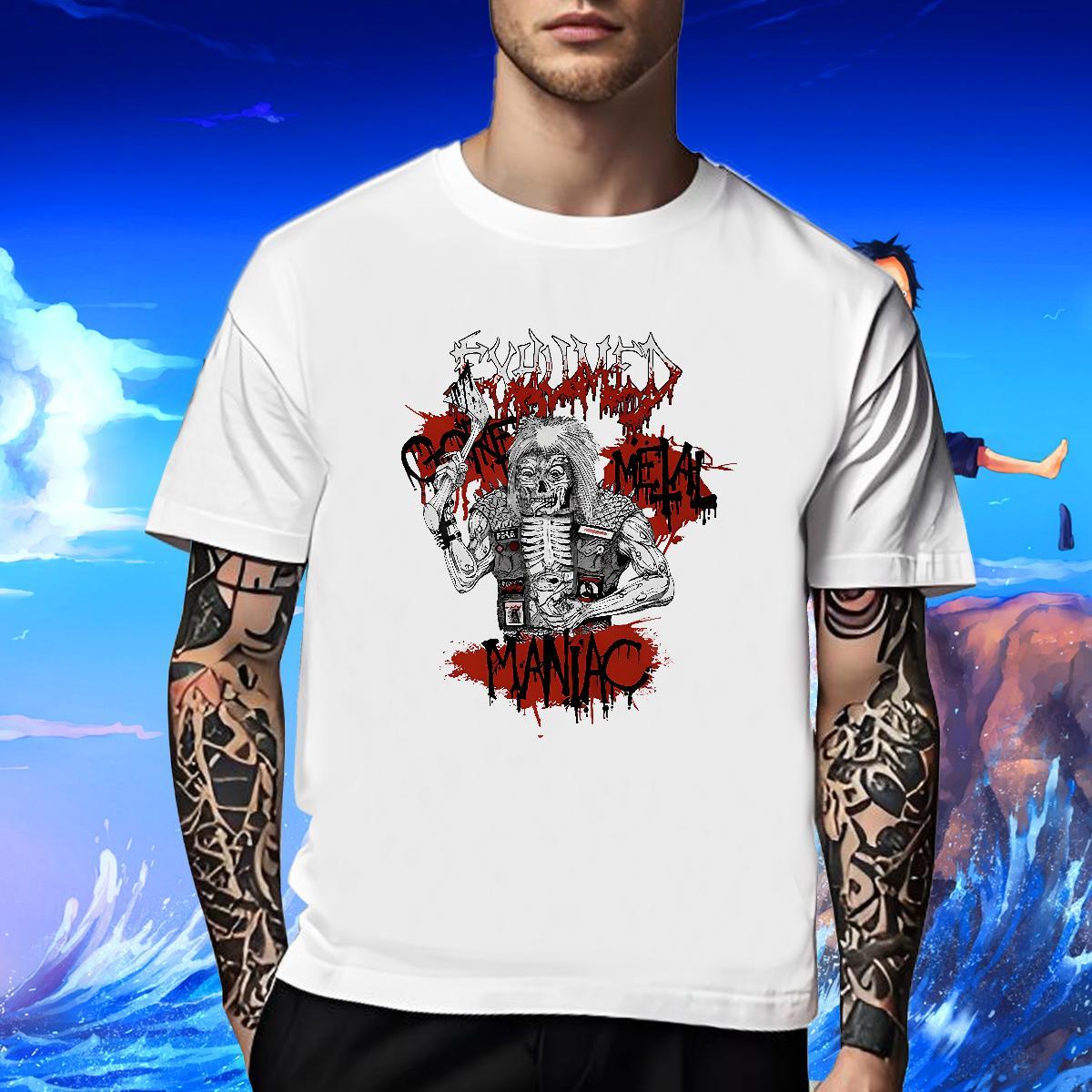 Classic Men Tees 230g Pure Cotton Home Outdoor skull Crew Neck T-Shirts TOP Quality Custom Print Plus Size Clothings