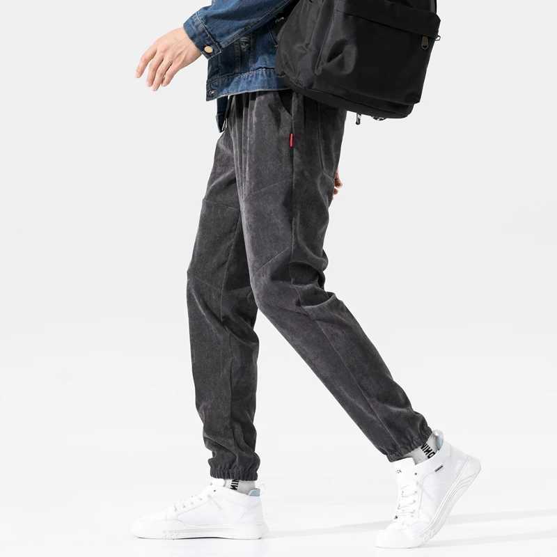 Mens Fashion Casual Jeans Comfortable Loose Sport Hip Hop High Quality Corduroy Pants Street Edition Hombre Harun PantsW240725