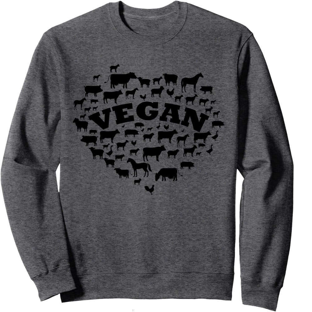 Long Sleeve Shirts for Men sweatshirt Love Vegan Farm Animals Awesome Farmer Gift Sweatshirt T shirt Tee Streetwear Casual tops clothes