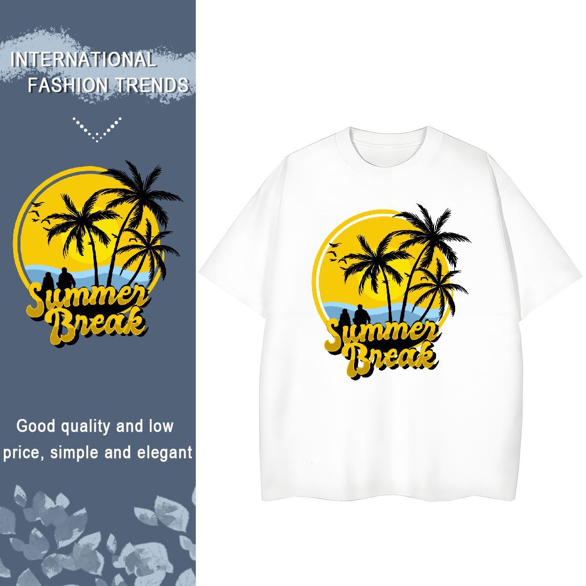 Classic T-Shirts for Women Crew Neck 230g 100% Cotton Women Tshirts Plus Size Cartoon tree Sport Nice Wear