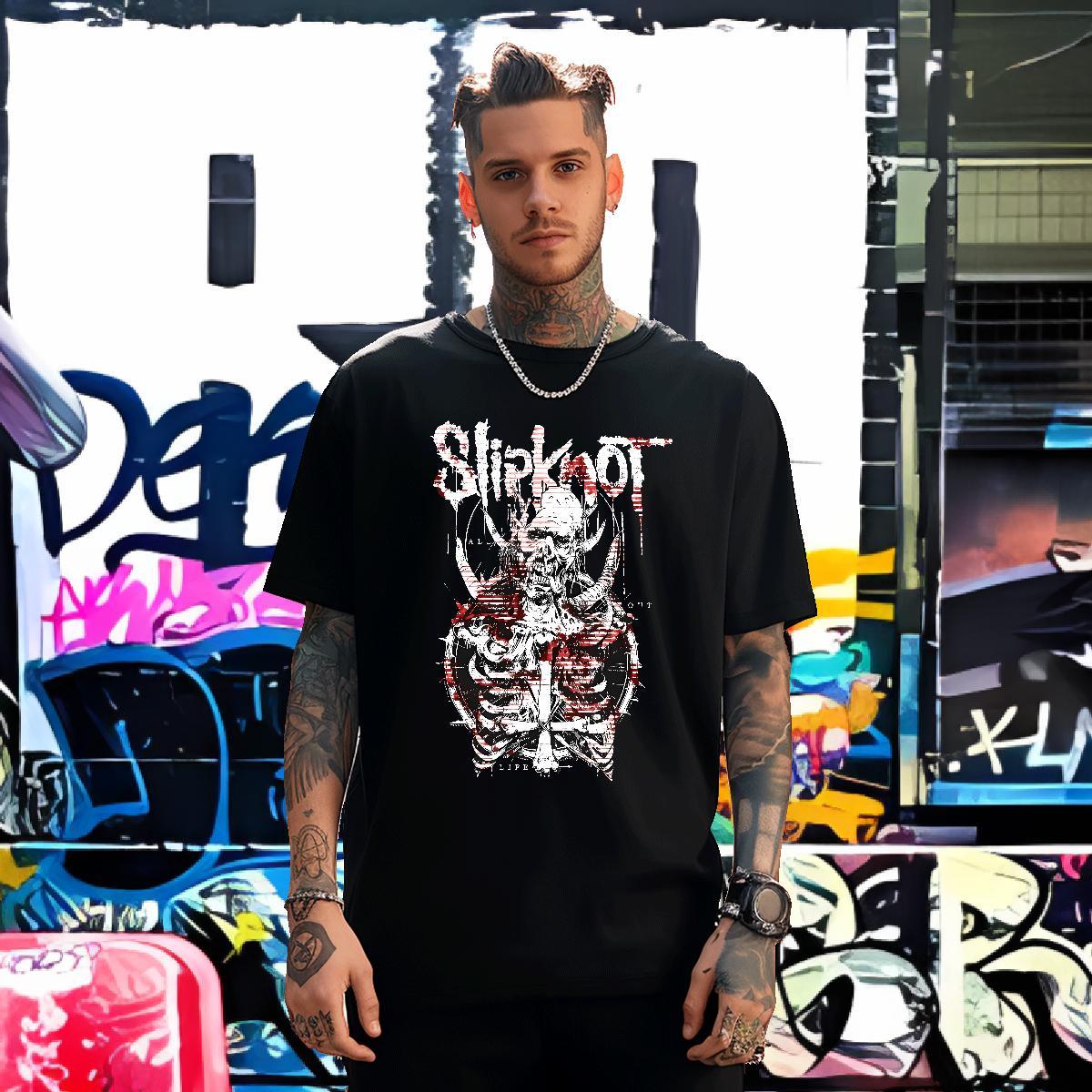 2024 Designer Summer Casual Men Tshirts scary Crew Neck 230g Cotton Men T Shirts Cool Custom Printed Tops Tees