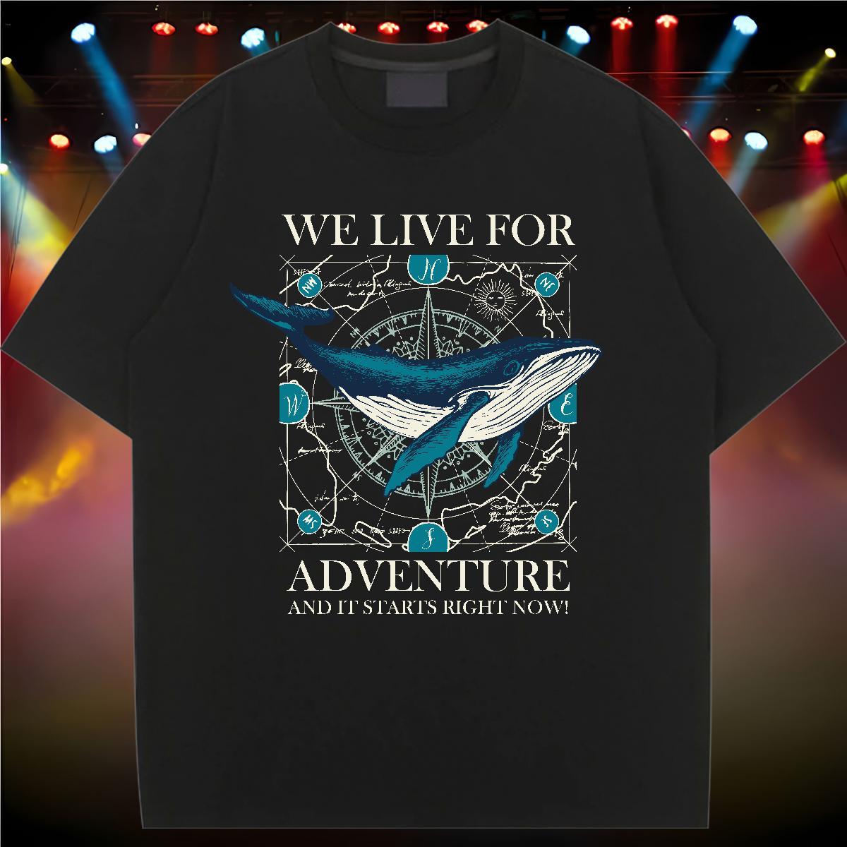 New Woman T Shirts Round Neck Short Sleeve 230g 100% Cotton Womens Tshirts Oversized fish Outdoor Designer Nice Polos