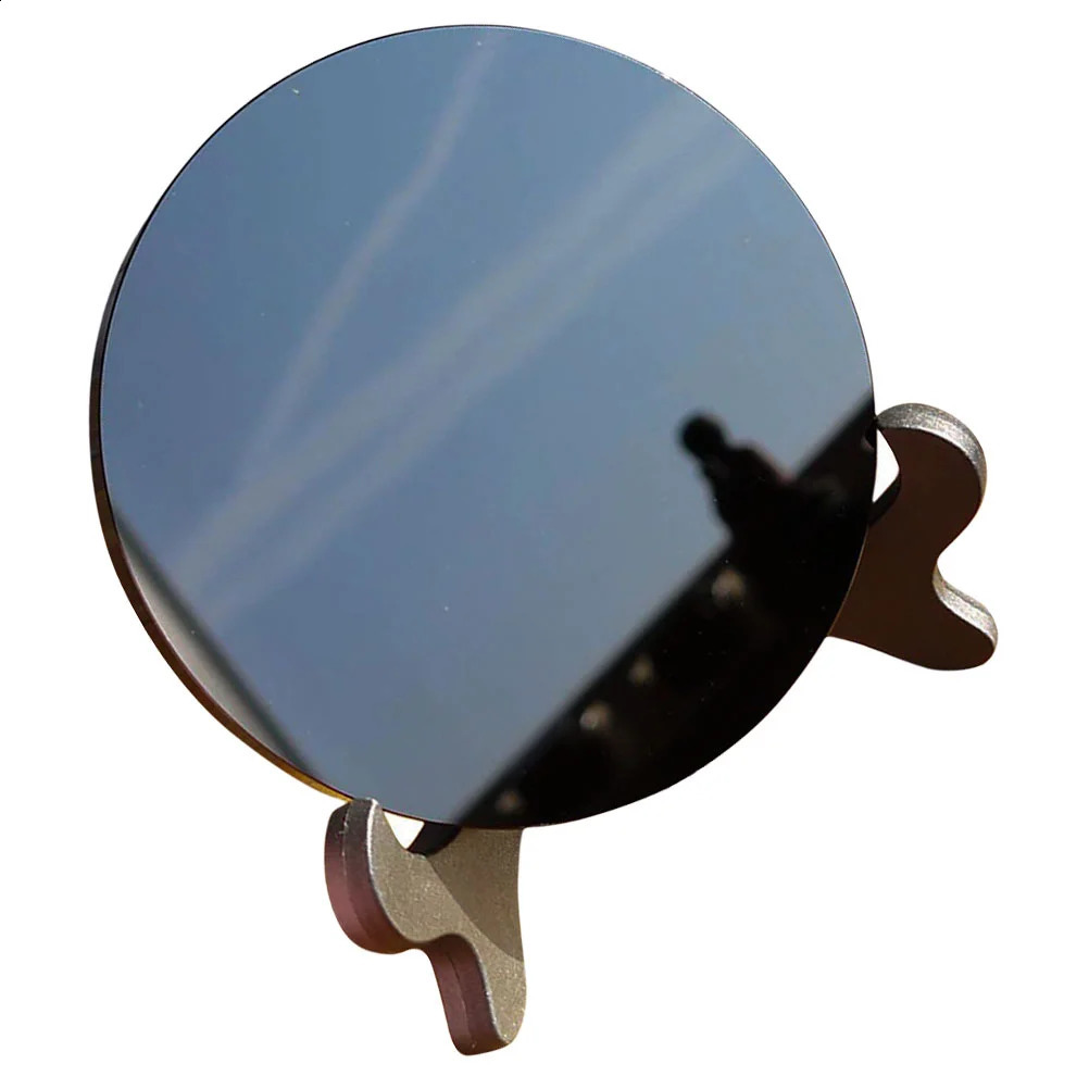 Crystal Obsidian For Desk Meditation Scrying Plastic Black Round Mirrors 240822