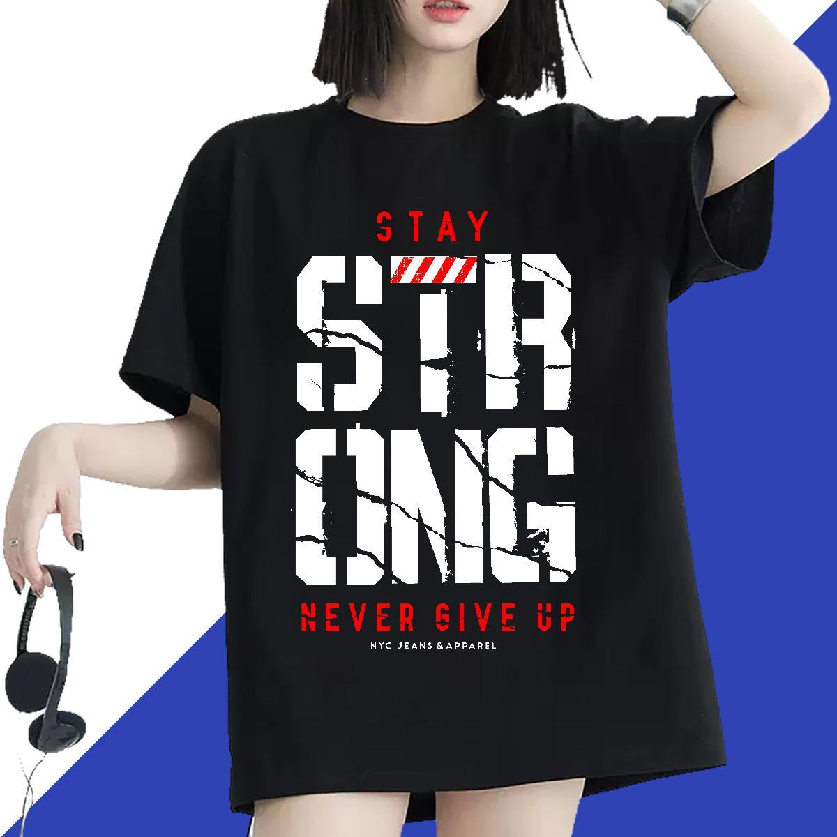 Female Women Tees 100% Cotton 230g letter Hip Hop Womens T Shirts Short sleeve Soft Custom Print Plus Size Tees Shirts