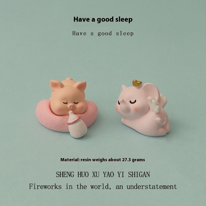 Creative Mini Ins Cute Elephant Bottle Pig Doll Car DIY Car Center Console Decoration Small Ornament