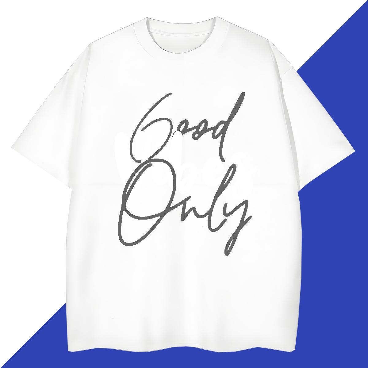 Popular Mens Tshirts Sport 230g Cotton DIY Anime Breathable Crew Neck letter T-Shirts Classic Casual Tops Tees