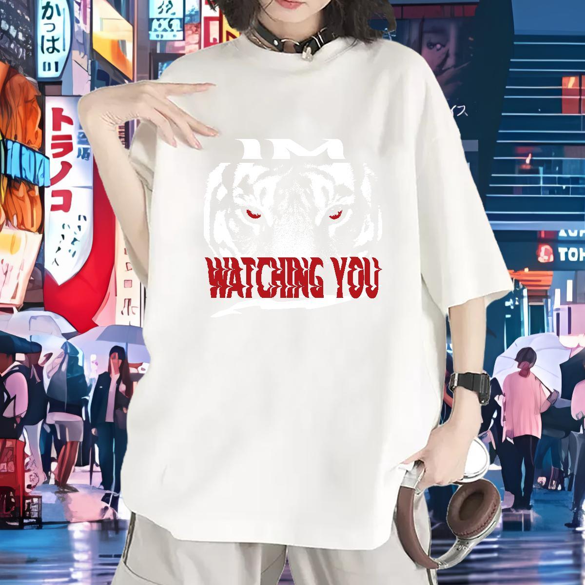 New T-Shirts Breathable Crew Neck 230g Cotton Lady T shirt Custom Print Oversized tiger Sports Street Wear Designer Nice Polos