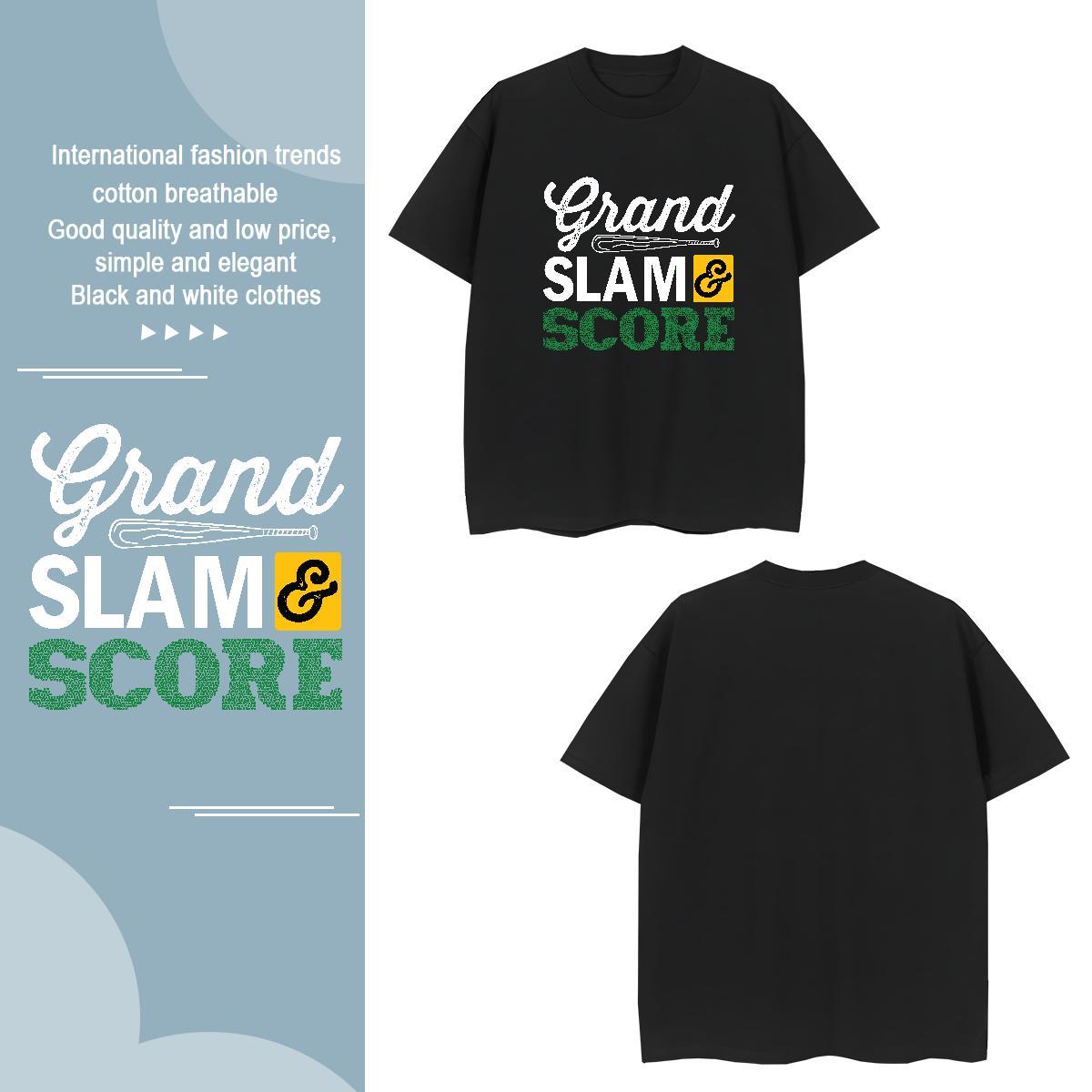 Free Shipping Grand Slam T Shirts Men Home Outdoor Men Tees 230g Pure Cotton Factory Direct Short Sleeve O-Neck Oversized 3XL 4XL Clothings