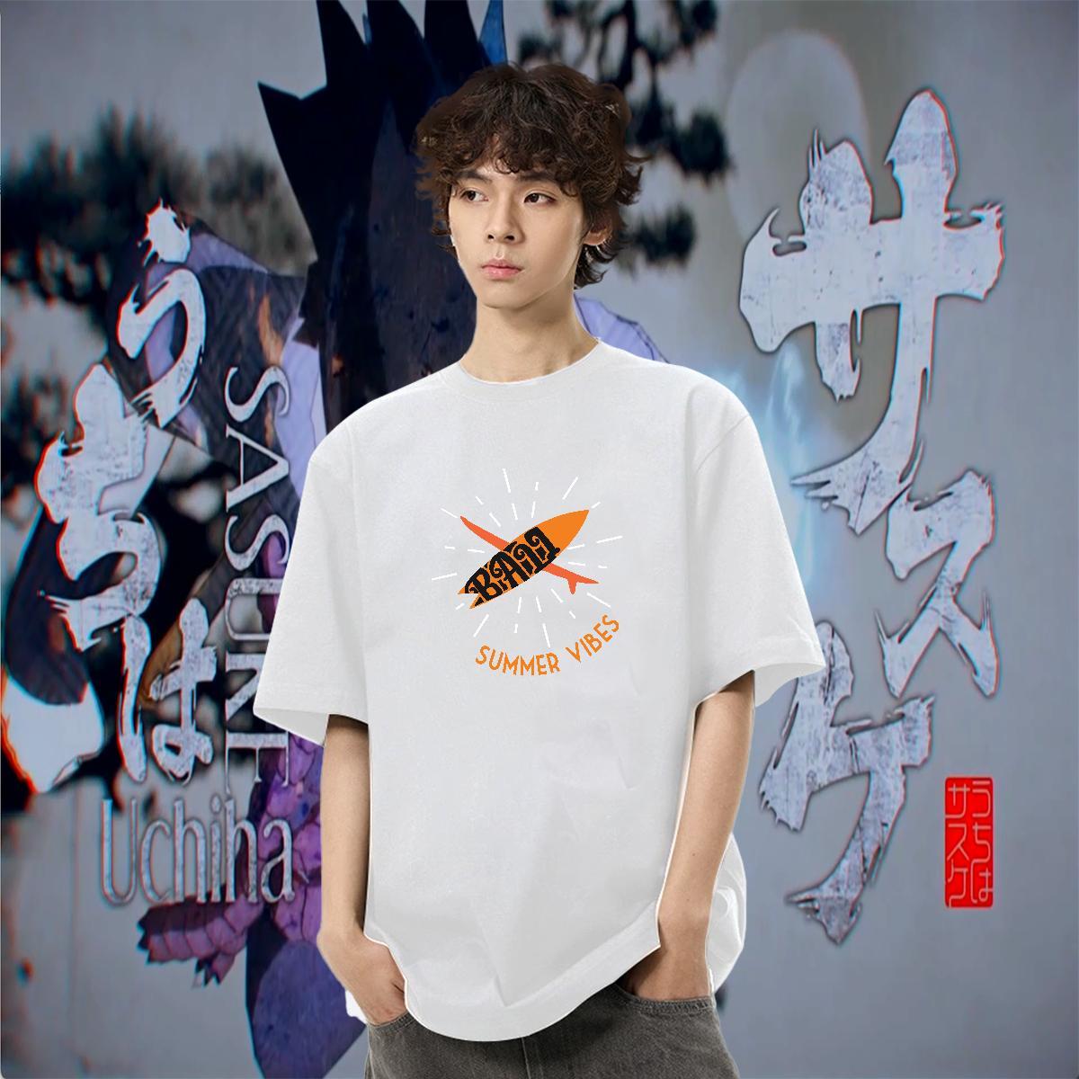 Soft Tshirts Sports Casual 100% Cotton 230g Custom Print Plus Size Breathable Crew Neck summer vibe Mens T Shirts 2024 Summer Top Tees