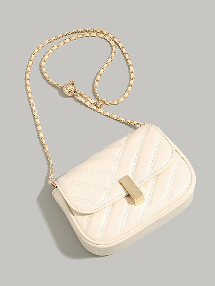 Womens 2024 niche texture embroidered chain bag crossbody underarm mini square 240821