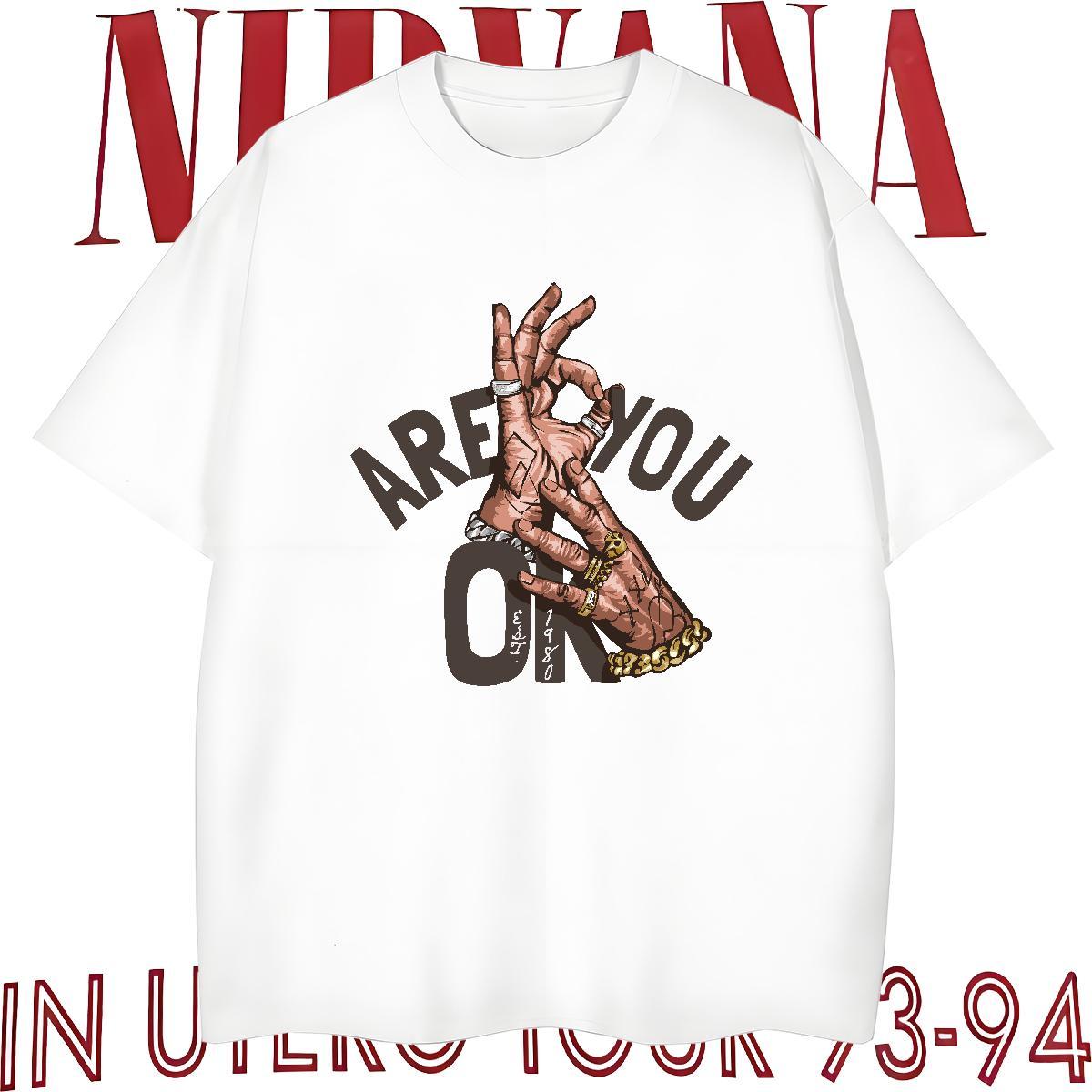 Loose Men T Shirts 230g 100% Cotton hand- Summer Casual Plus Size Cartoon Short Sleeve Soft Couples T Shirts New Arrival Tshirts