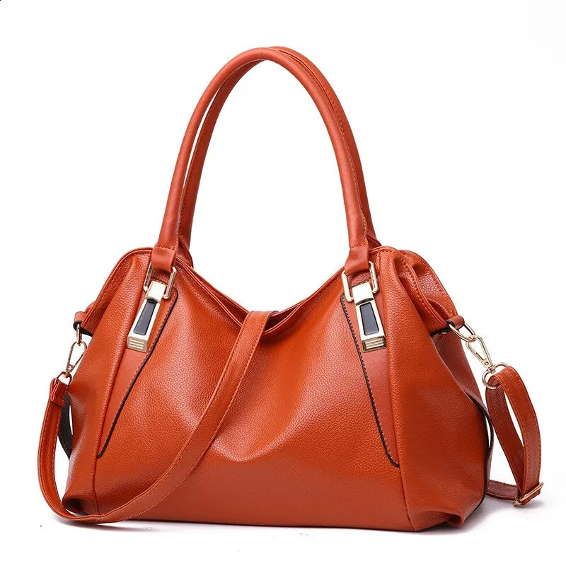 Casual Fashion Womens Shoulder Bag Solid Color Soft Large Capacity Horizontal Handbag 240826